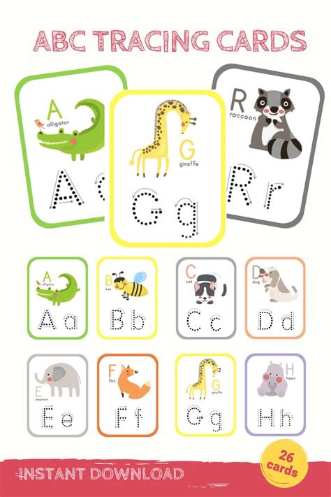 Printable Alphabet Letter Flashcards Worksheets Abc Chart Alphabet