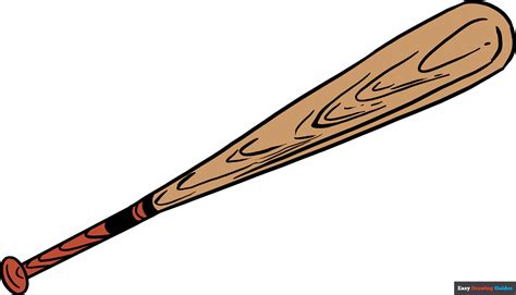 How To Draw A Baseball Bat Really Easy Drawing Tutorial