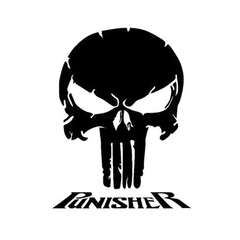 14cm18cm Punisher Vinyl Fashion Creative Personality Cool Skull Window