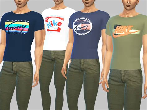 Men Brand Tees By Saliwa At Tsr Sims 4 Updates