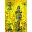 Yellow ABSTRACT ART Painting Contemporary Decor Art Automaton Artwork 