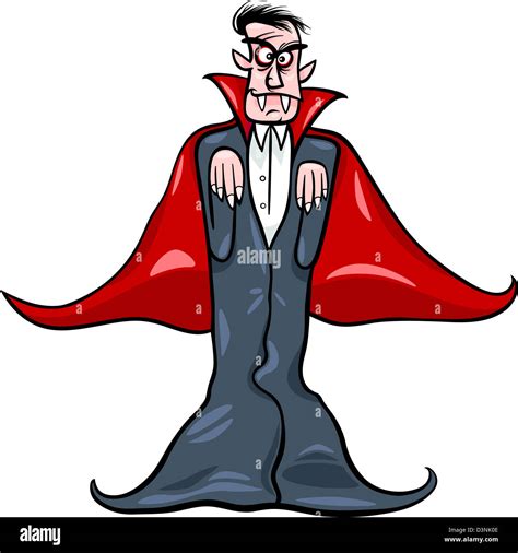 Cartoon Illustration Of Scary Count Dracula Vampire Stock Photo Alamy