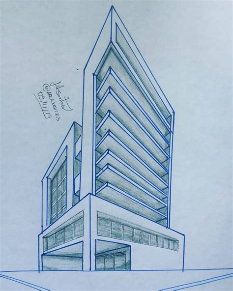 Sketch Edifícios Amazing Perspective Arnold75
