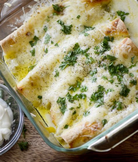The calorie content is also lower than fried food, which helps you manage your weight and improves your health. White Chicken Enchiladas - Recipe Diaries