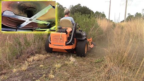 Mowing Tall Thick Grass With Kavli Finisha X Treme Blades X Blades