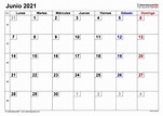 Calendario Junio 2021 En Word Excel Y Pdf Calendarpedia - kulturaupice