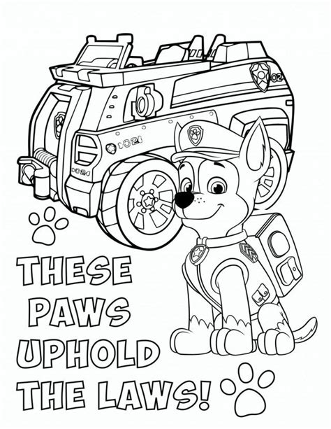 25 Excellent Picture Of Chase Paw Patrol Coloring Page