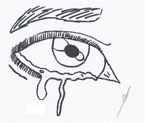 Crying Eye Drawings Step By Step