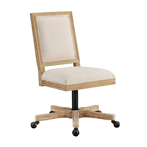 Rolling Wooden Frame Square Back Dining Chair With Casters Brown And