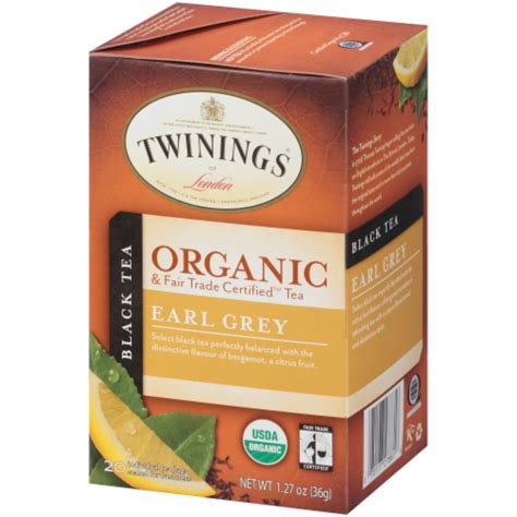 Twinings Of London Organic Earl Grey Black Tea Bags 20 Ct Harris Teeter