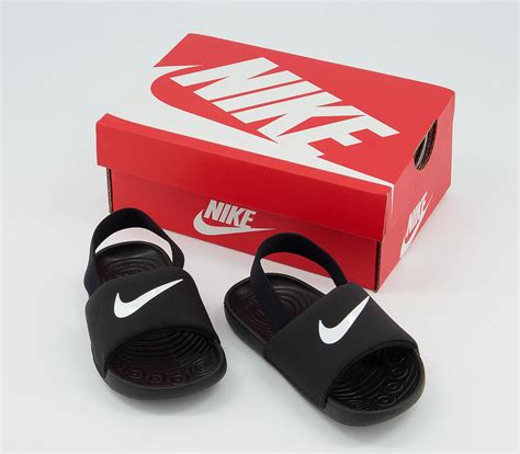 Nike Kawa Infant Slides Black White Unisex
