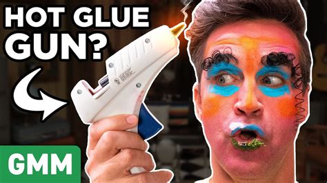 Hot Glue Gun Makeup Challenge Youtube