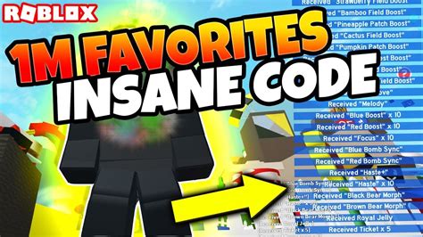 Redeeming them gives prizes such as honey, tickets, gumdrops, royal jelly, crafting materials, wealth clock, magic beans, boosts from ability tokens, or field boosts. THE MOST *INSANE* CODE IN BEE SWARM SIMULATOR (Roblox) - YouTube