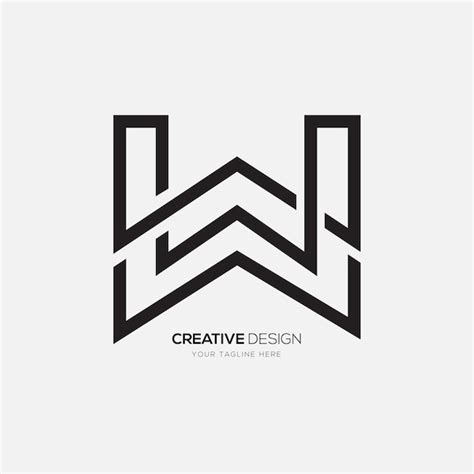 Premium Vector Letter W Creative Line Art Unique Concept Monogram