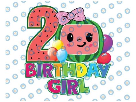 Cocomelon Birthday Girl Png Cocomelon Age 2nd Png Bundle Cocomelon