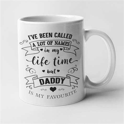 Daddy Mugs Personalised My Favourite Name Mug For A New Daddy Or