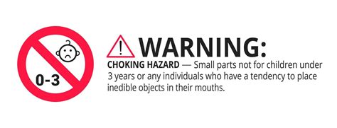 Warning Choking Hazard Small Parts No For Infant 0 3 Years Forbidden