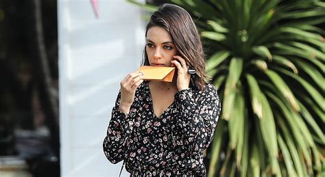 Mila Kunis Puts Her Legs On Display In Tiny Floral Print Romper Mila