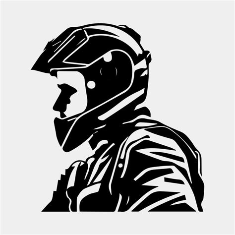 Motorcycle Rider Vector Silhouette Isolated On White 23630896 Vector