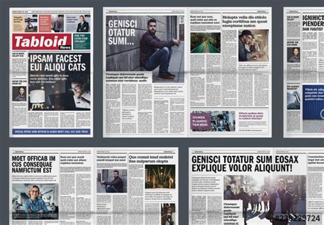 Free editable newspaper templates professionally designed for a multitude of formats. Tabloid Newspaper Layout Stock-Vorlage | Adobe Stock