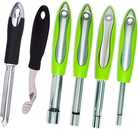 Cookdaomo 6 Pcs Stainless Steel Fruitvegetable Corer Tools