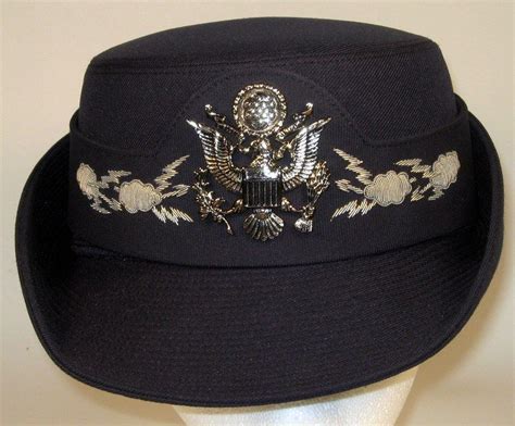 Usaf Us Air Force Female Field Officer Dress Blues Hat Cap Blue Hat