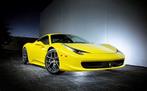 Yellow Cars Ferrari 458 Italia Static Vorsteiner Ferrari 458