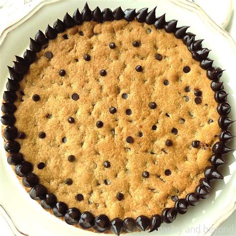 Remove from pan, remove foil and cool completely. Easy Chocolate Chip Cookie Cake Recipe - Pastry & Beyond