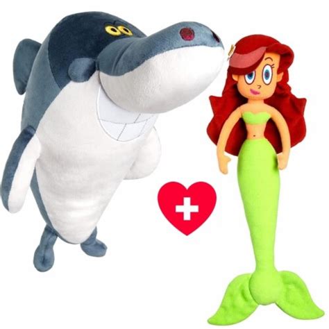Zig And Sharko Marina Mermaid And Sharko White Shark Plush Doll Set Tv