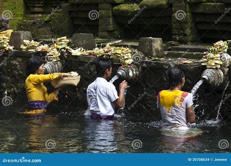 Tirta Empul Temple Sacred Bathing Bali Indonesia Editorial Stock