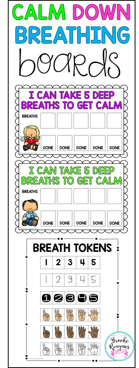 Calm Down Breathing Boards To Use As A Visual When Student Need To Take