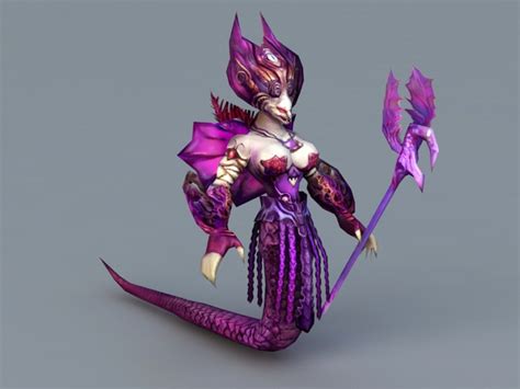 Female Naga Sorceress 3d Model 3ds Max Files Free Download Cadnav