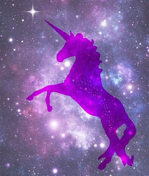 Prancing Purple Unicorn Art For Your Princess Scrapbooking