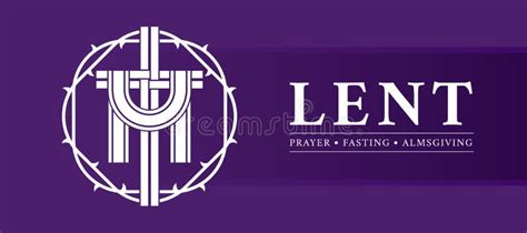 Lent Prayer Fasting And Almsgiving Text And White Cross Lent In Circle