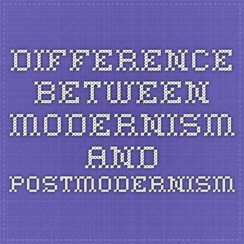 Modernism Vs Postmodernism Postmodernism Modern Handmaids Tale