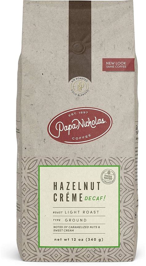 PapaNicholas Coffee Ground Coffee Decaffeinated Hazelnut Creme 12