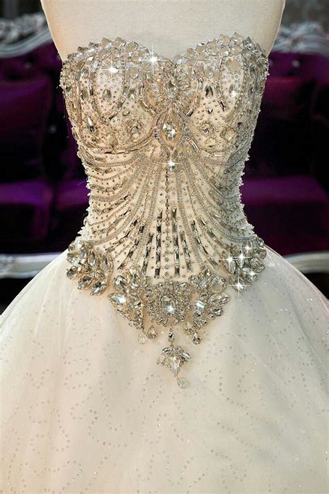 Jeweled Wedding Dresses Jeweled Corset Wedding Dress Corsets Ball
