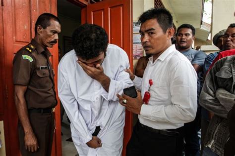 Two Men In Indonesia Publicly Caned With 82 Lashes For