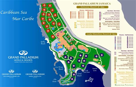 Resort Map Grand Palladium Lady Hamilton Montego Bay Jamaica