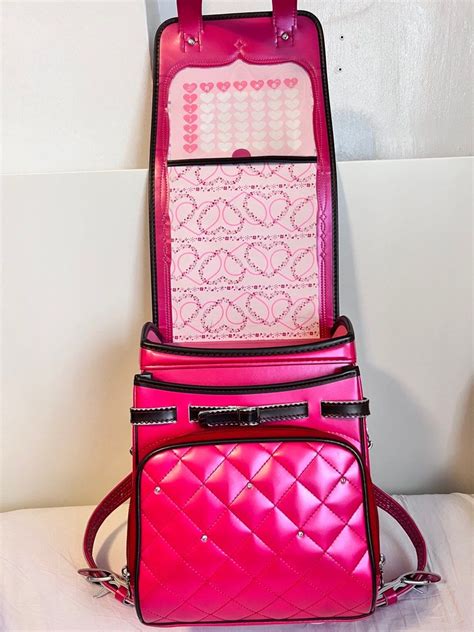 randoseru backpack in hot pink with cover women s fashion bags and wallets backpacks on carousell