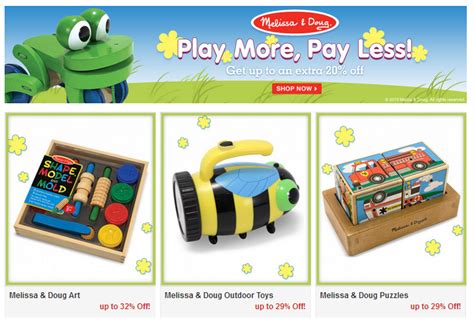 Melissa And Doug Toy Sale 32 Off Plus Take Up To Another 30 Off At