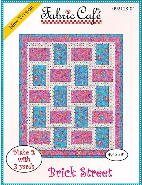 Fabric Cafe Brick Street 3 Yard Quilt Pattern 850029306047