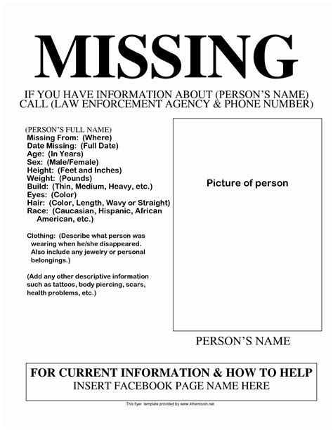 Missing Person Poster Template Unique Sammy Lee Missing Posters