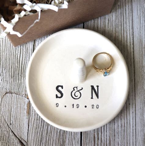 Personalized Ring Dish Engagement Ring Holder Wedding Gift Etsy