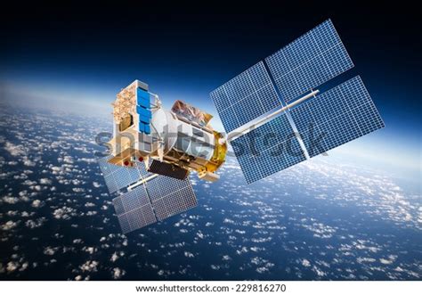 Space Satellite Orbiting Earth Elements This Stock Photo Edit Now