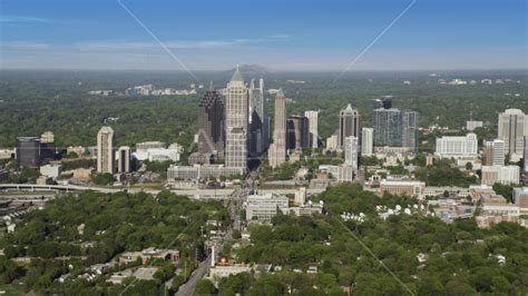 Wide View Of Midtown Atlanta Skyscrapers From West Atlanta Georgia