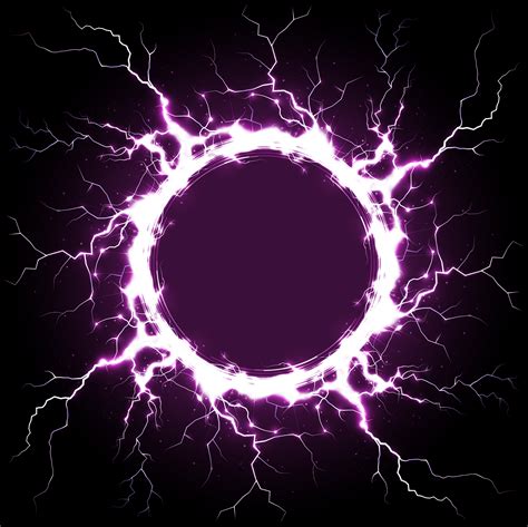 Technological Sense Purple Lightning Ring Halo Background