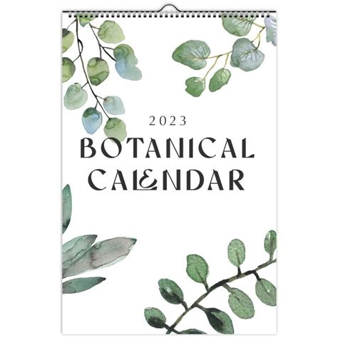 2023 Wall Calendar Botanical Calendar Hanging Calendar Etsy