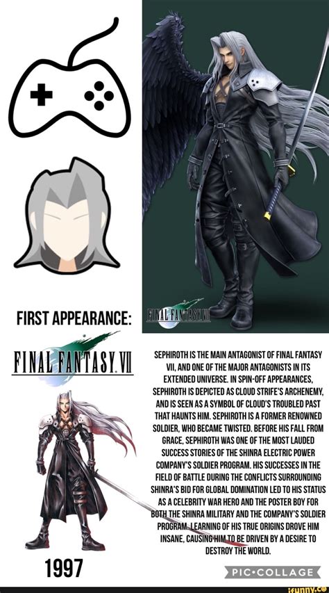 First Appearance Rant Sephiroth Is The Main Antagonist Of Final Fantasy Vii And One Of The