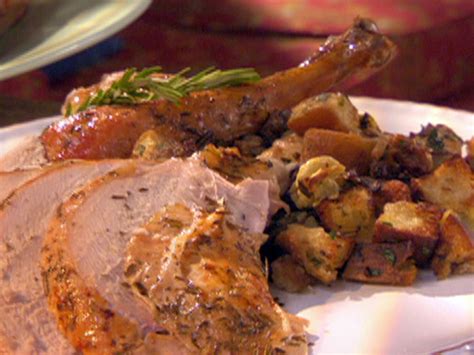 Roasted Turkey With Artichoke Sausage Stuffing Recipe From Robin Miller
